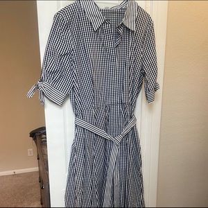 Black and white checkered CK dress